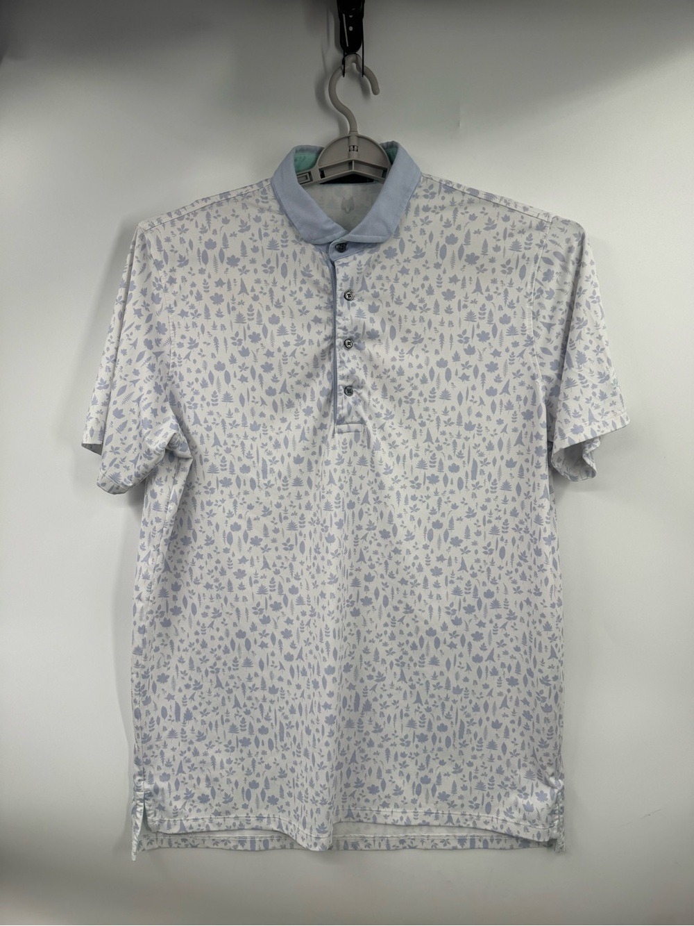 Greyson Golf Performance Polo Mens Size Large White Half Moon Bay Golf AOP